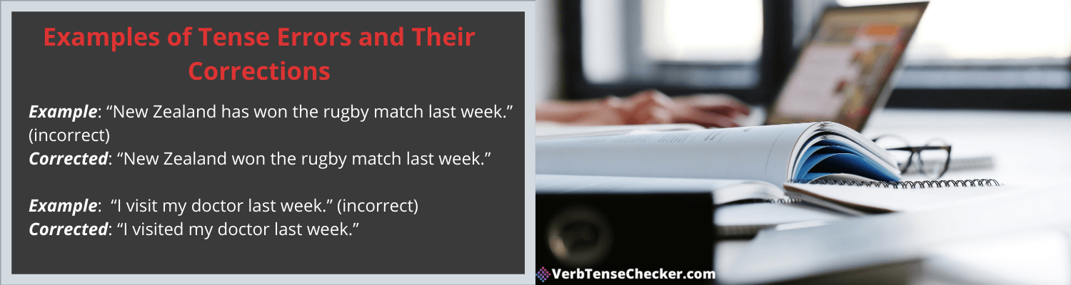 verb tense issues corrected by tense checker